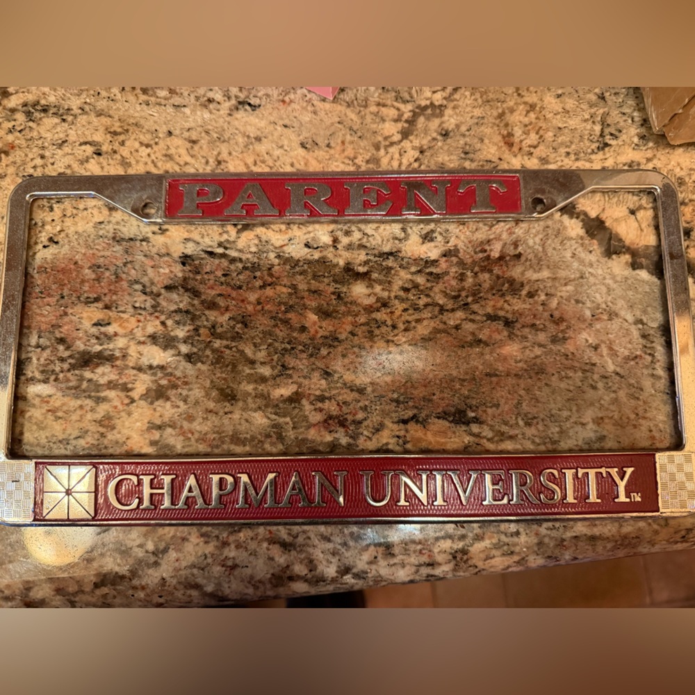 Chapman University Parent license plate frame/holder